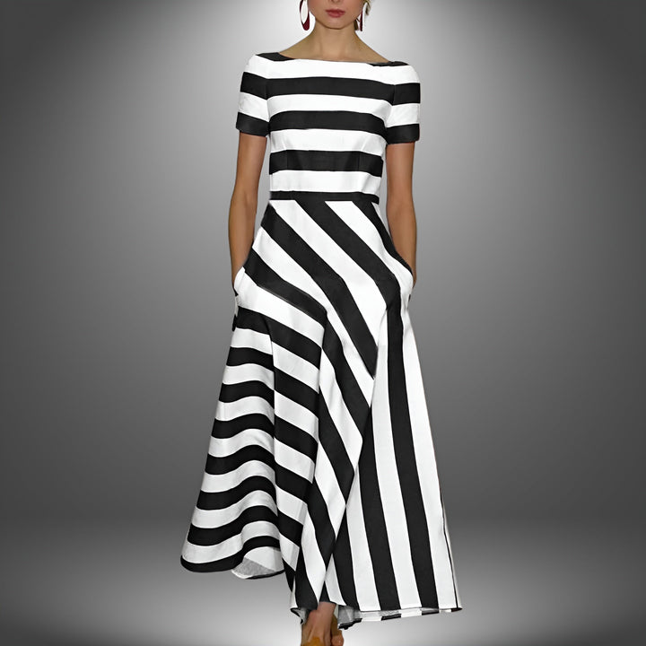 Monica Secrets | Striped Long Dress