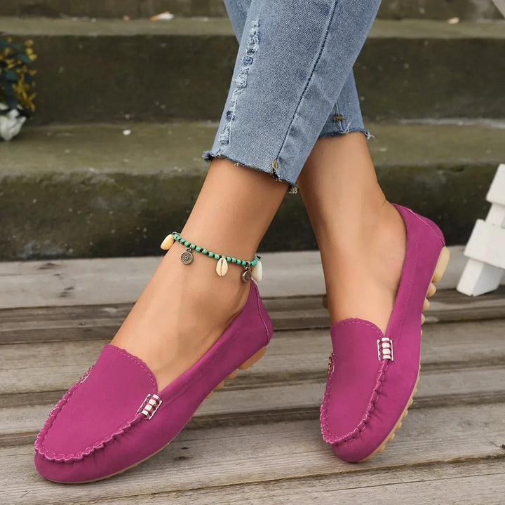 Monica Secrets | Denim Slip-On Flats