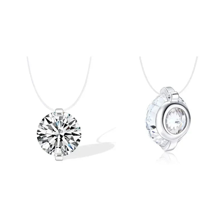 S925 1-3 Carat Moissanite Invisible Necklace
