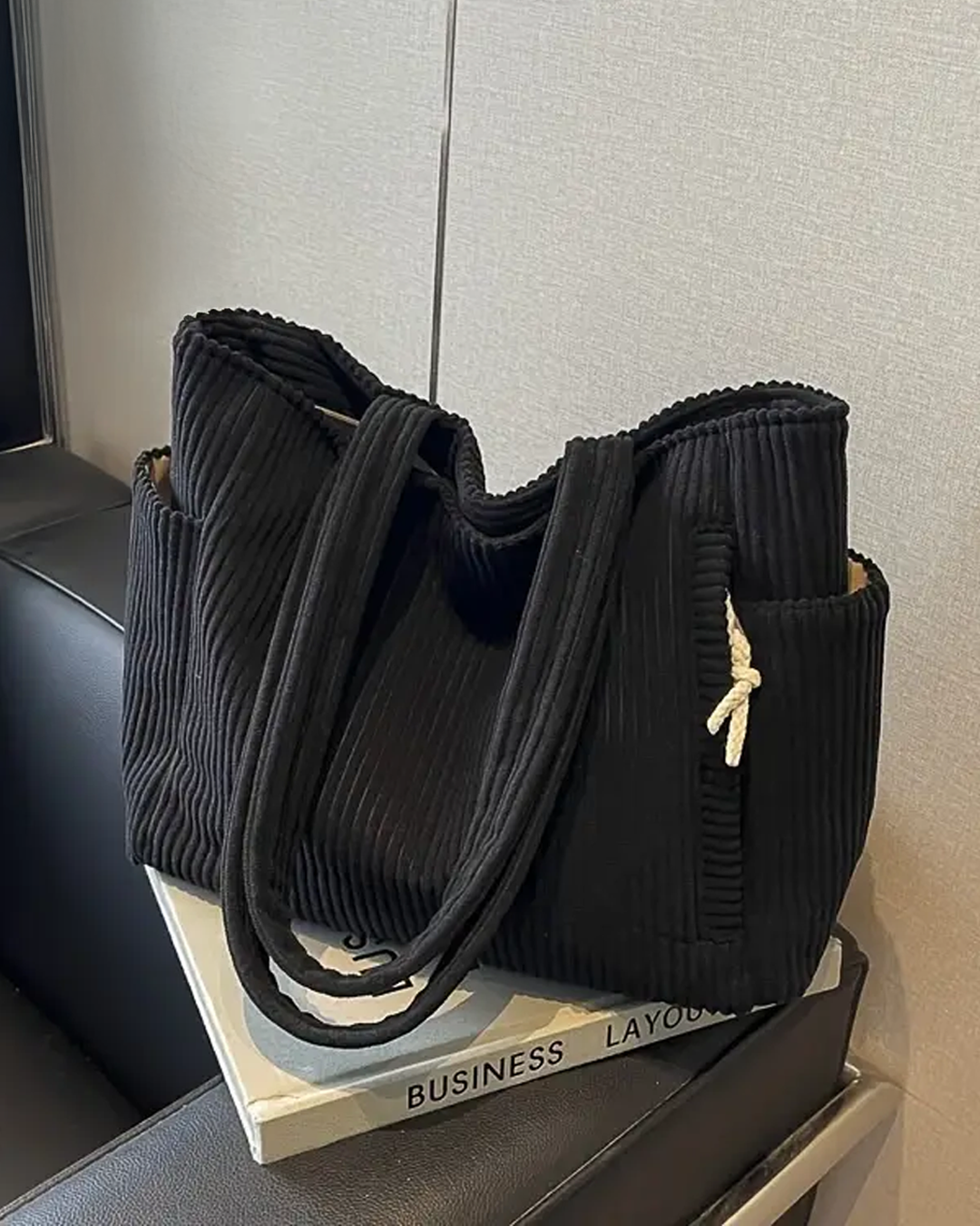 Elara | Ribbed Tote Bag
