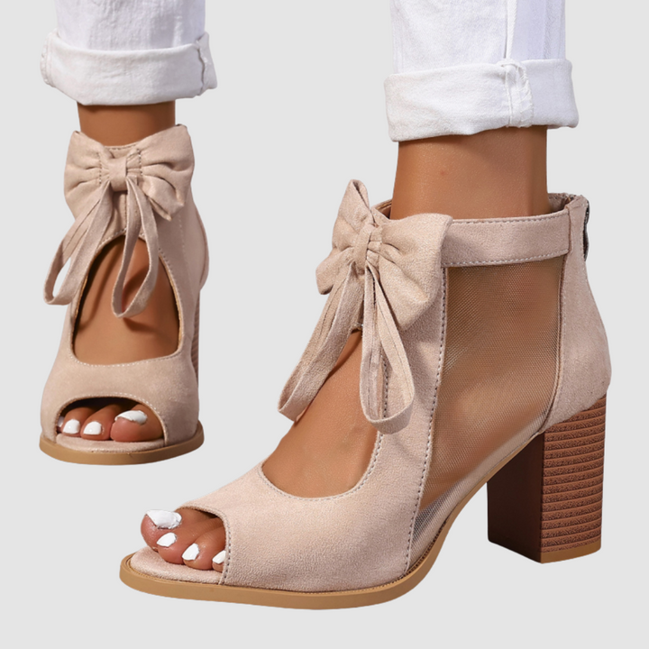 Monica Secrets | Bow Charm Orthopedic Heels