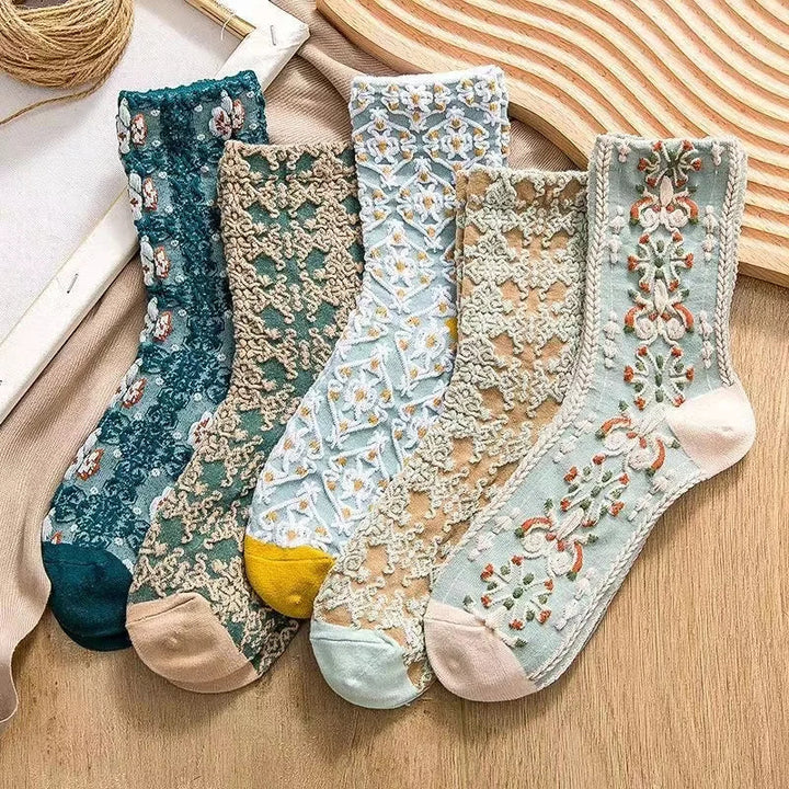 Monica Secrets | Embroidered Socks
