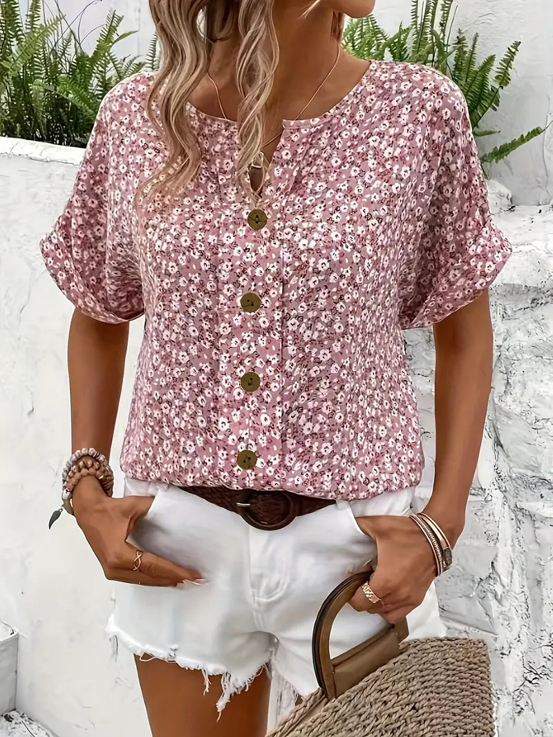 Monica Secrets | Floral Print Blouse