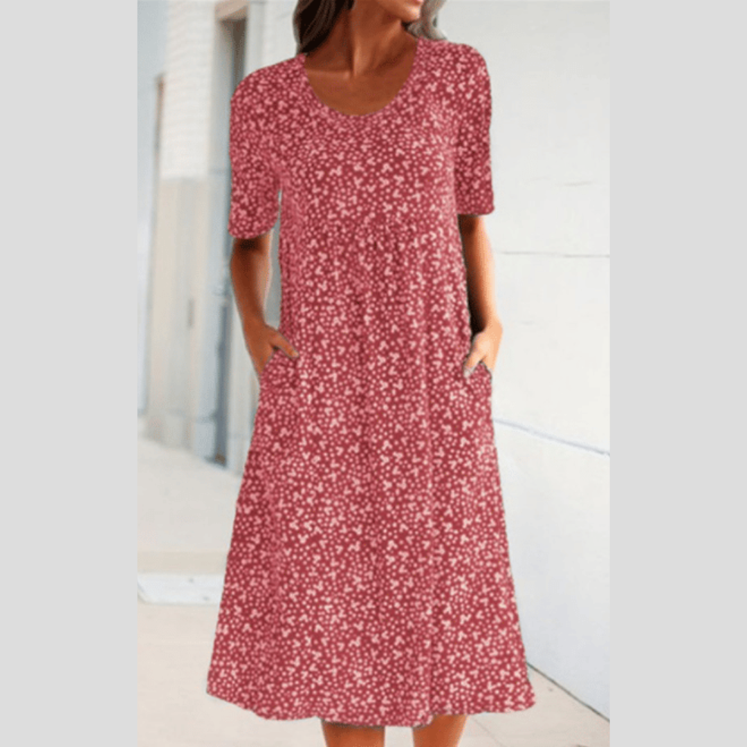 Monica Secrets | Stylish Floral Print Midi Dress