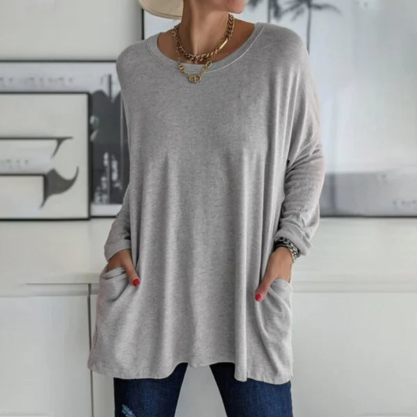 Monica Secrets | Relaxed Long Sleeve Top