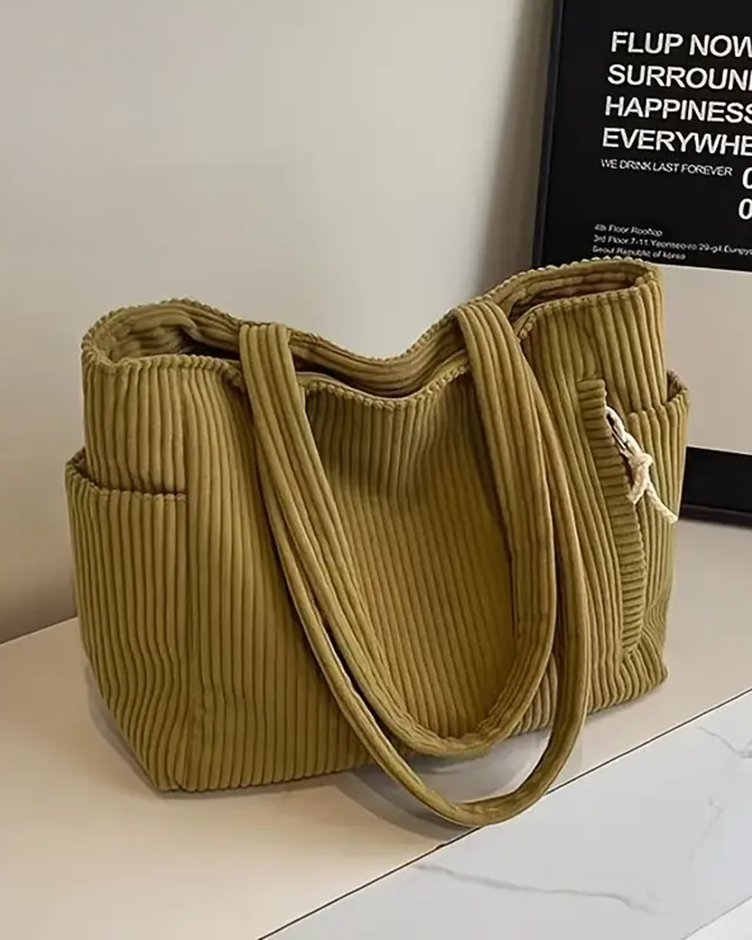 Elara | Ribbed Tote Bag