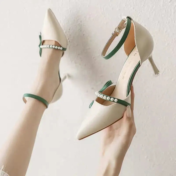 Monica Secrets | Pearl Bow Heel