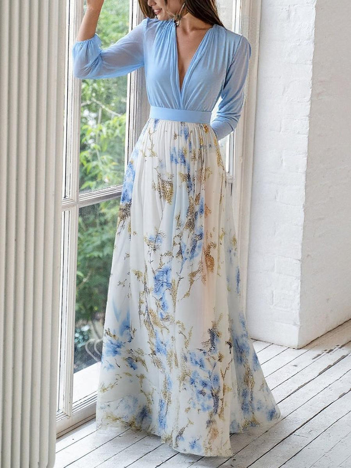Monica Secrets | Elegant Floral Maxi Dress