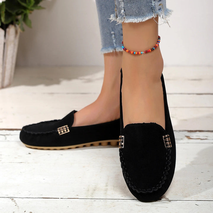 Monica Secrets | Denim Slip-On Flats