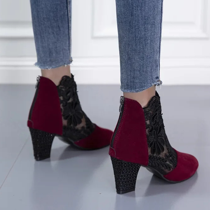 Monica Secrets | Lace Ankle Heel