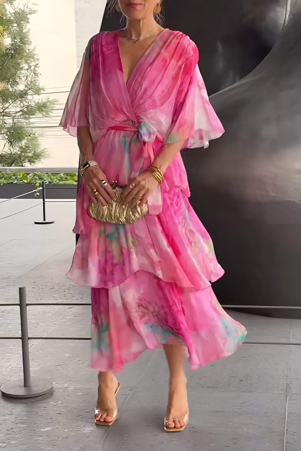 Amara | Tiered Chiffon Dress