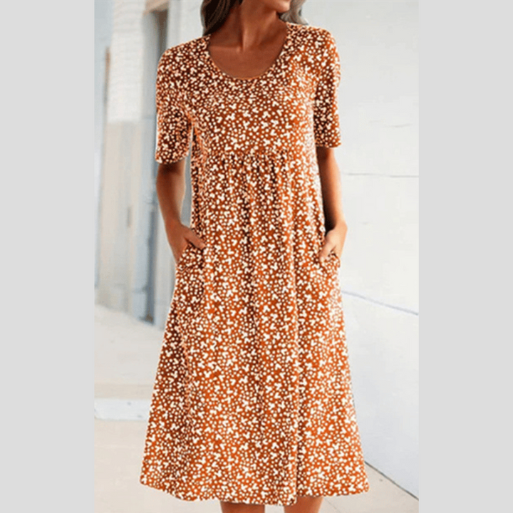 Monica Secrets | Stylish Floral Print Midi Dress