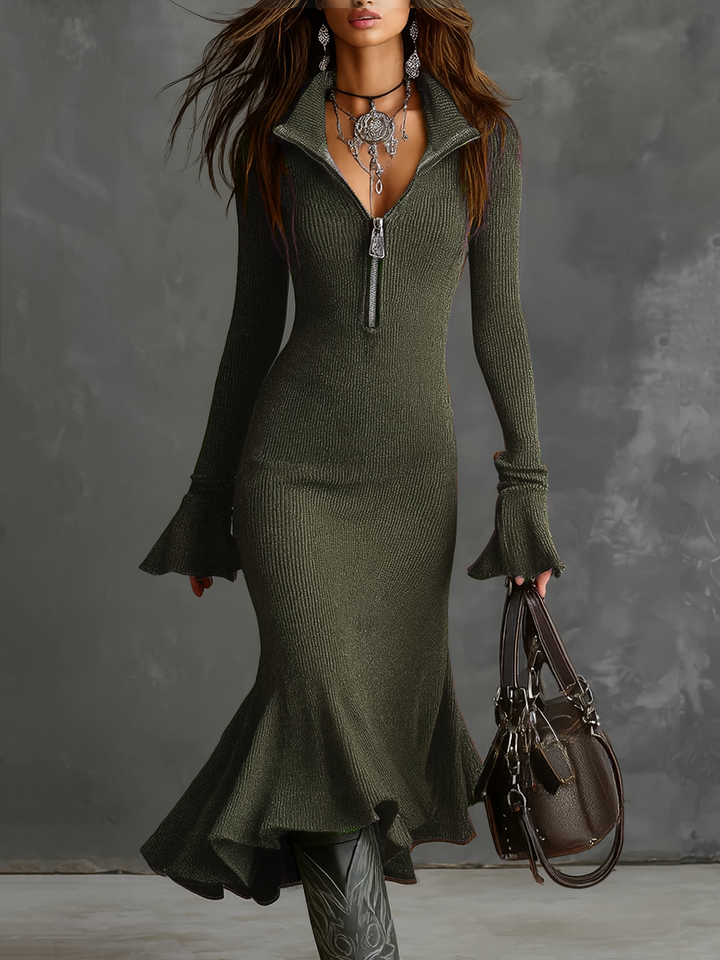 Iris | Knit Midi Dress