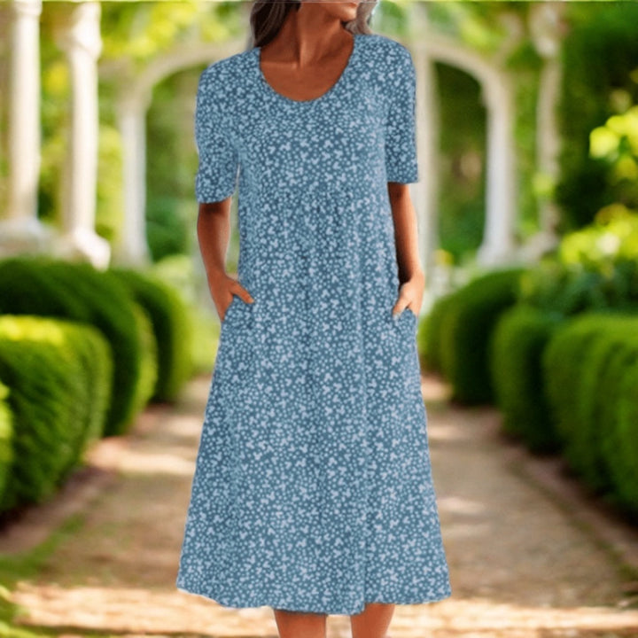 Monica Secrets | Stylish Floral Print Midi Dress