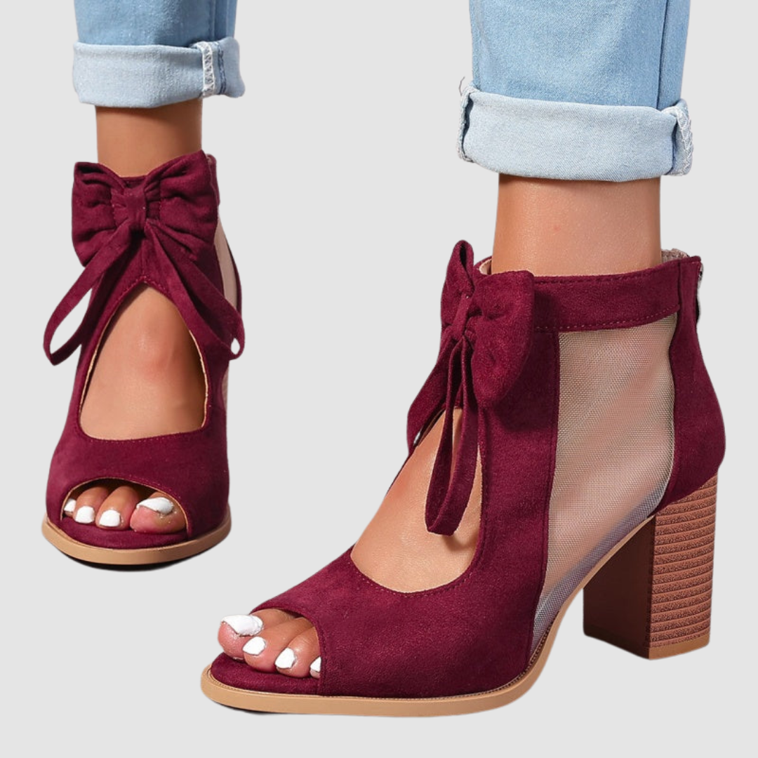 Monica Secrets | Bow Charm Orthopedic Heels