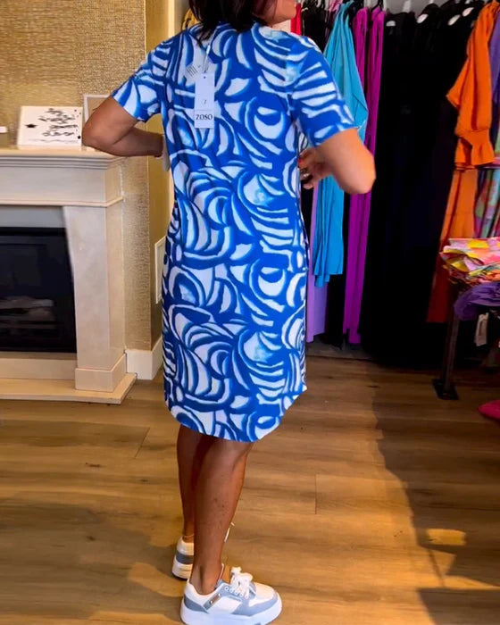 Aria | V-Neck Shirt Dress
