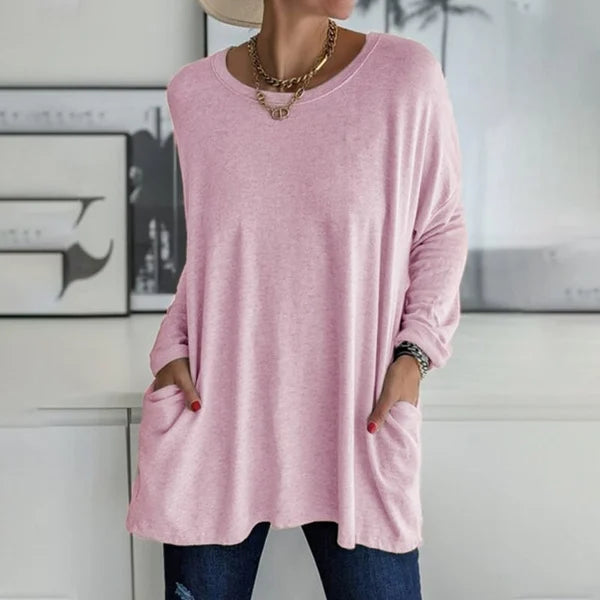Monica Secrets | Relaxed Long Sleeve Top