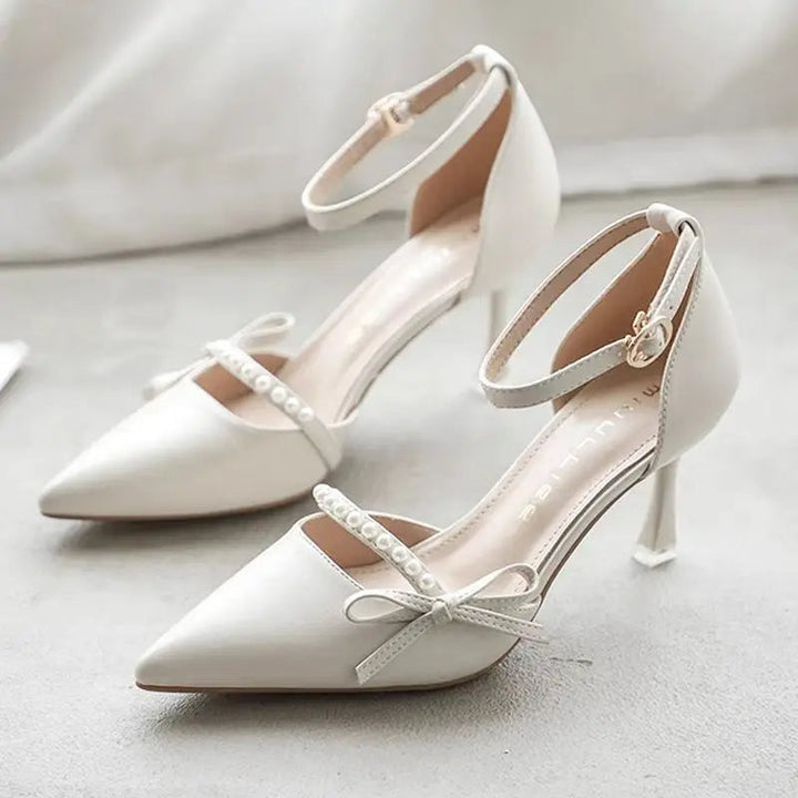 Monica Secrets | Pearl Bow Heel
