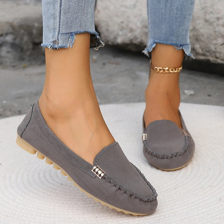 Monica Secrets | Denim Slip-On Flats
