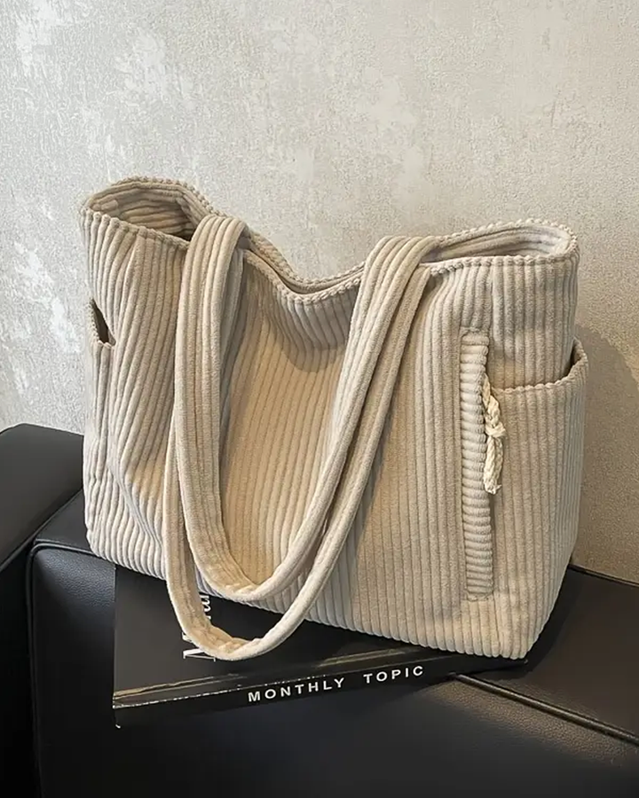 Elara | Ribbed Tote Bag