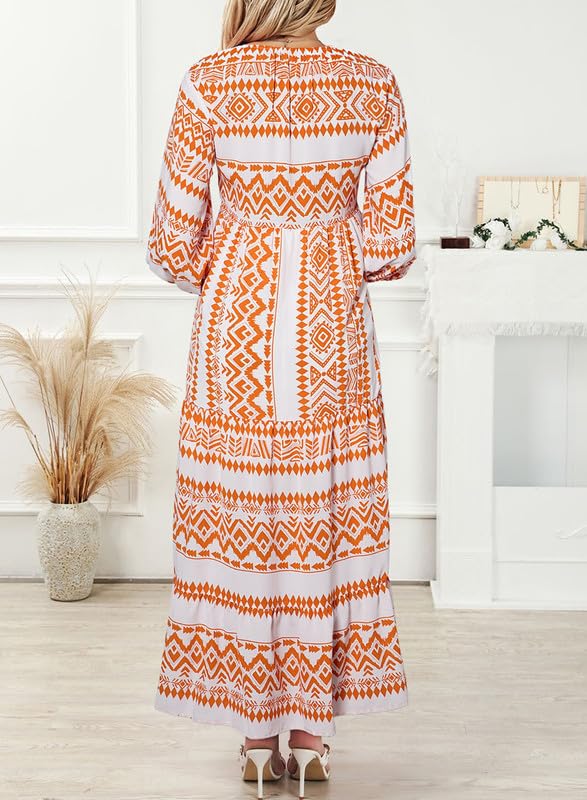 Elara | Puff Sleeve Maxi Dress