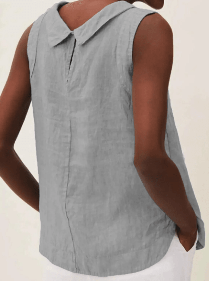 Elara | Linen Short-sleeved Blouse