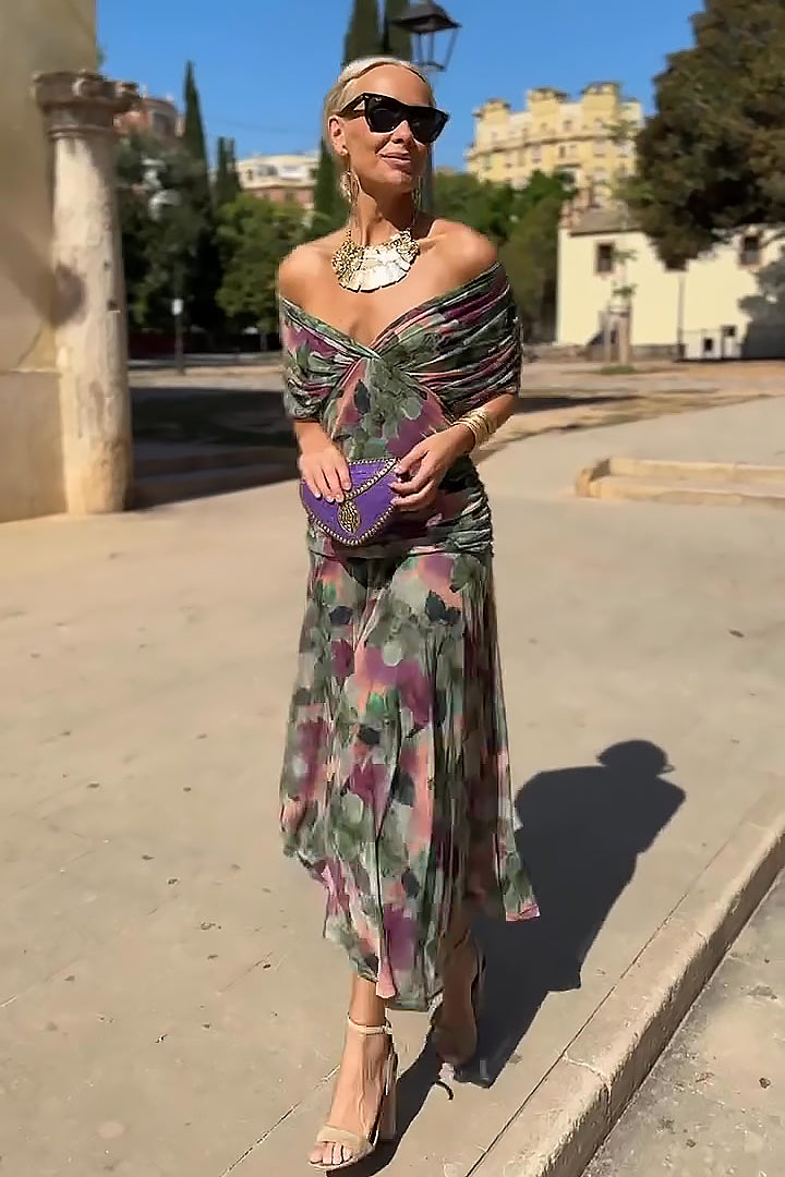 Aria | V-Neck Maxi Dress