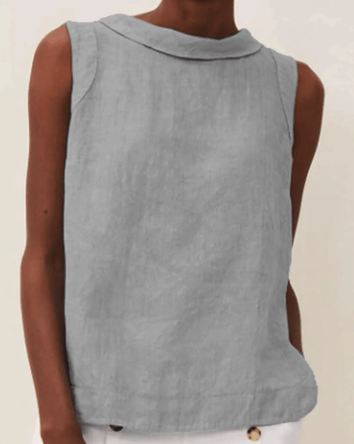 Elara | Linen Short-sleeved Blouse