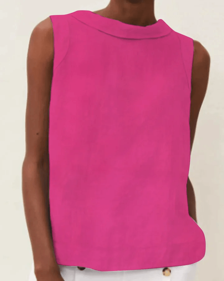 Elara | Linen Short-sleeved Blouse