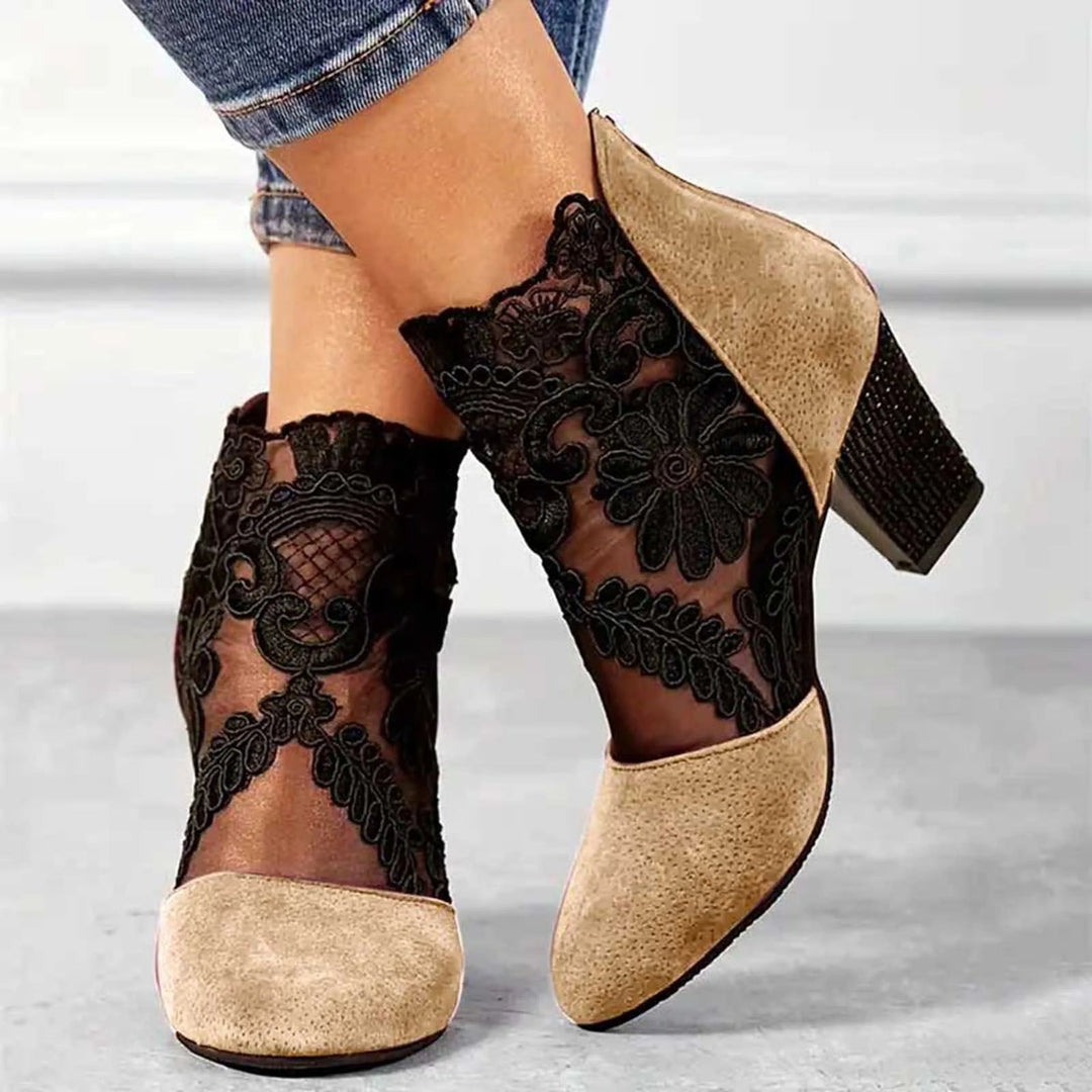 Monica Secrets | Lace Ankle Heel