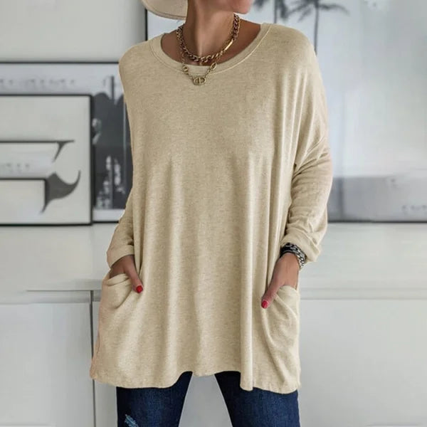 Monica Secrets | Relaxed Long Sleeve Top