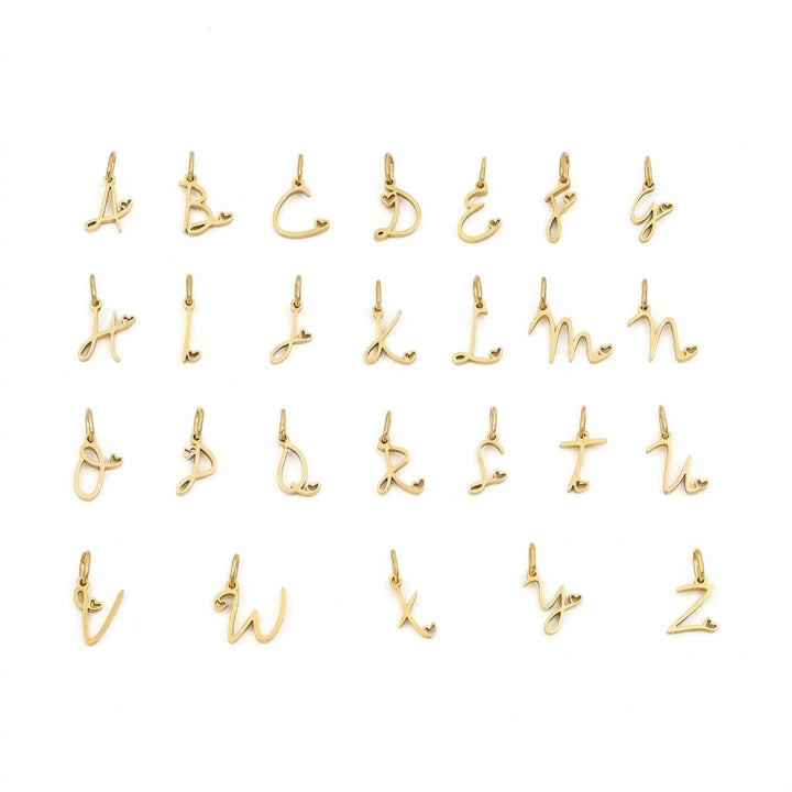 Paperclip Heart Letter Initial Toggle Clasp Necklace