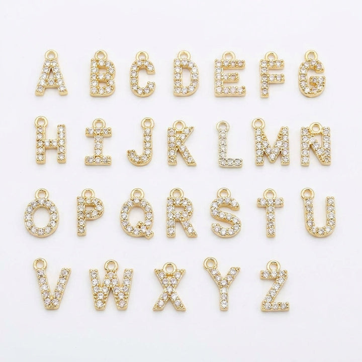 Paperclip Diamond Letter Initial Heart Charm Toggle Clasp Necklace