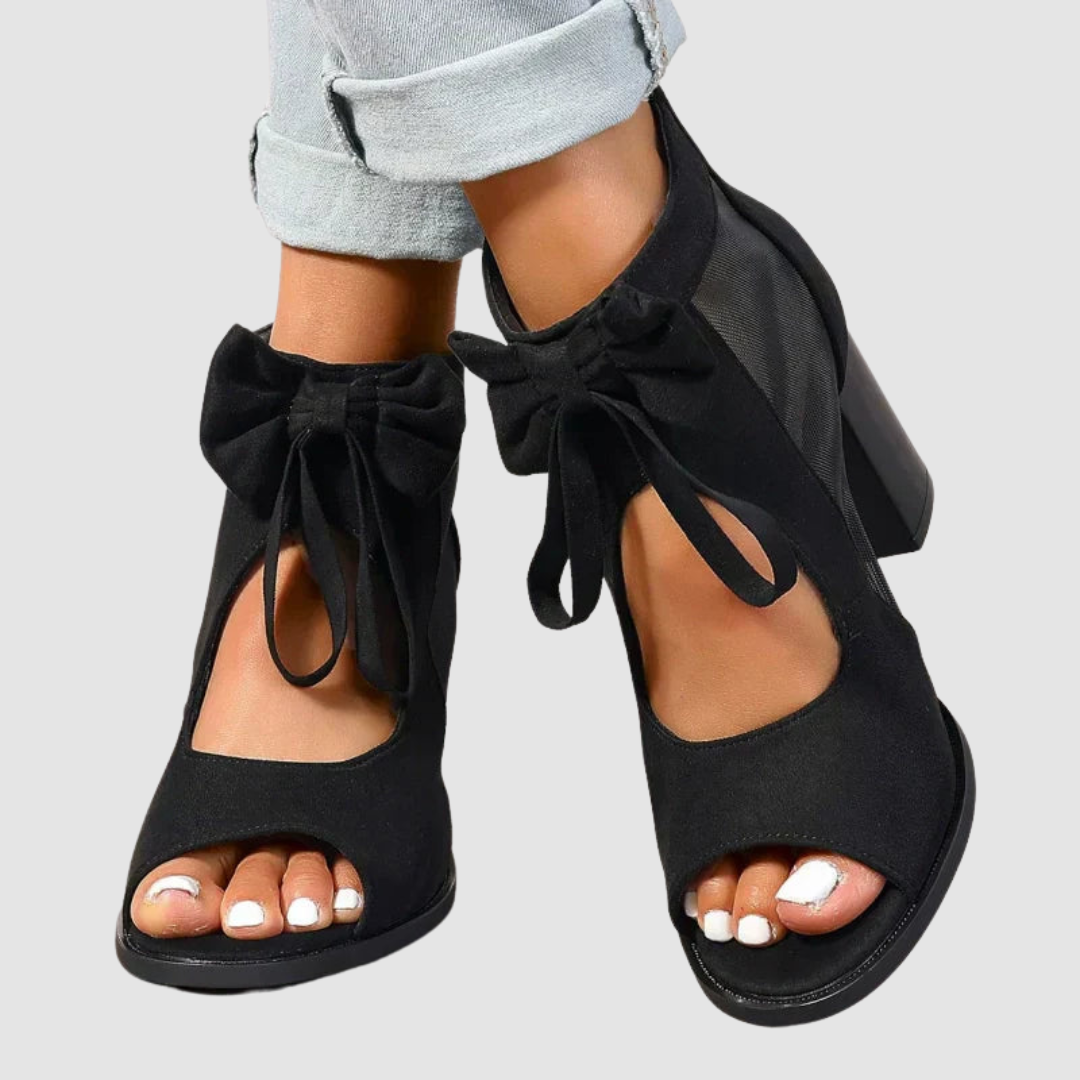 Monica Secrets | Bow Charm Orthopedic Heels