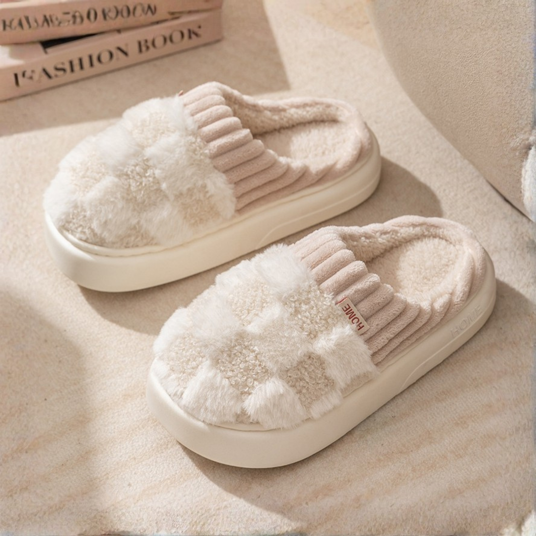 Monica Secrets | Comfy Fluffy Indoor Plush Non-Slip Slippers