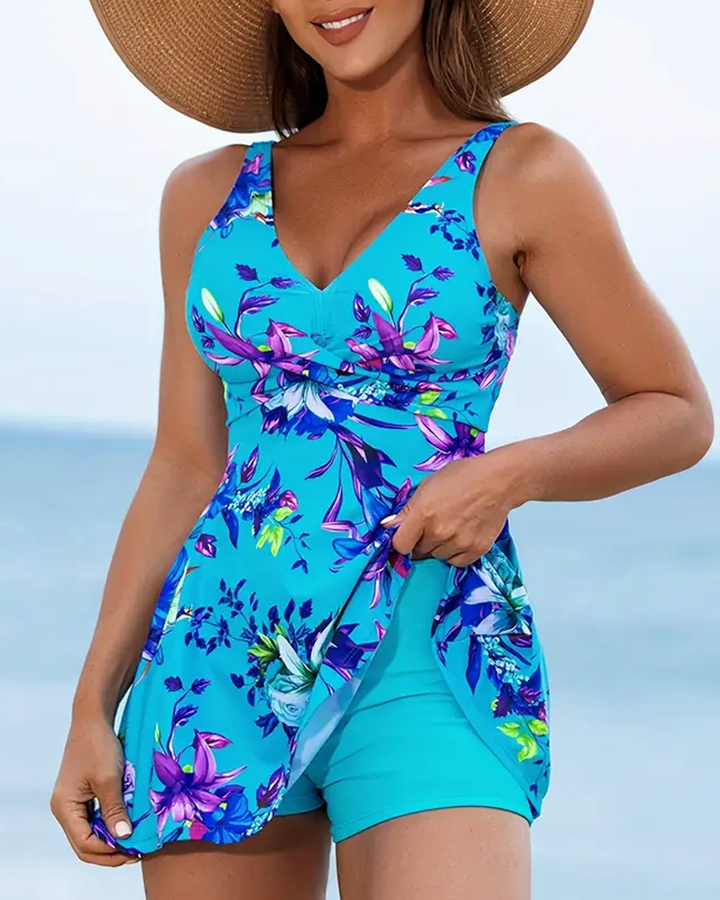 Isolde | Floral Print Tankini