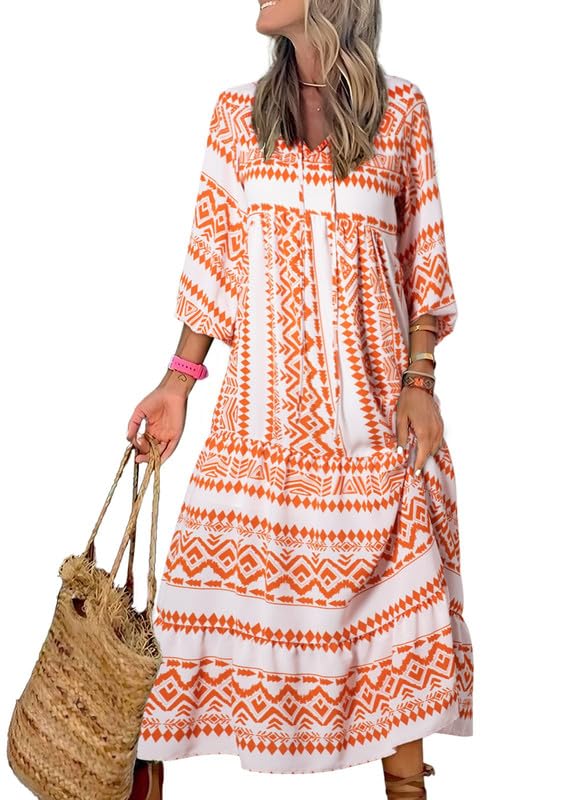 Elara | Puff Sleeve Maxi Dress