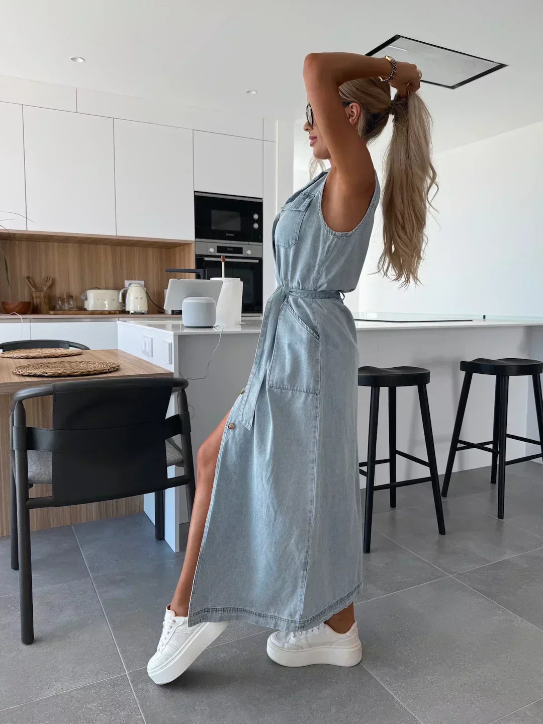 Elowen | Denim Maxi Dress