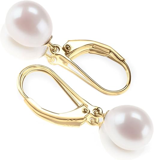 Pearl Dangle Earrings | Gold