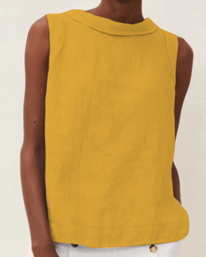 Elara | Linen Short-sleeved Blouse