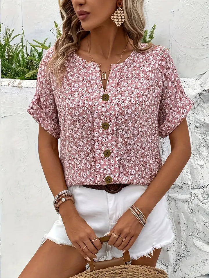 Monica Secrets | Floral Print Blouse