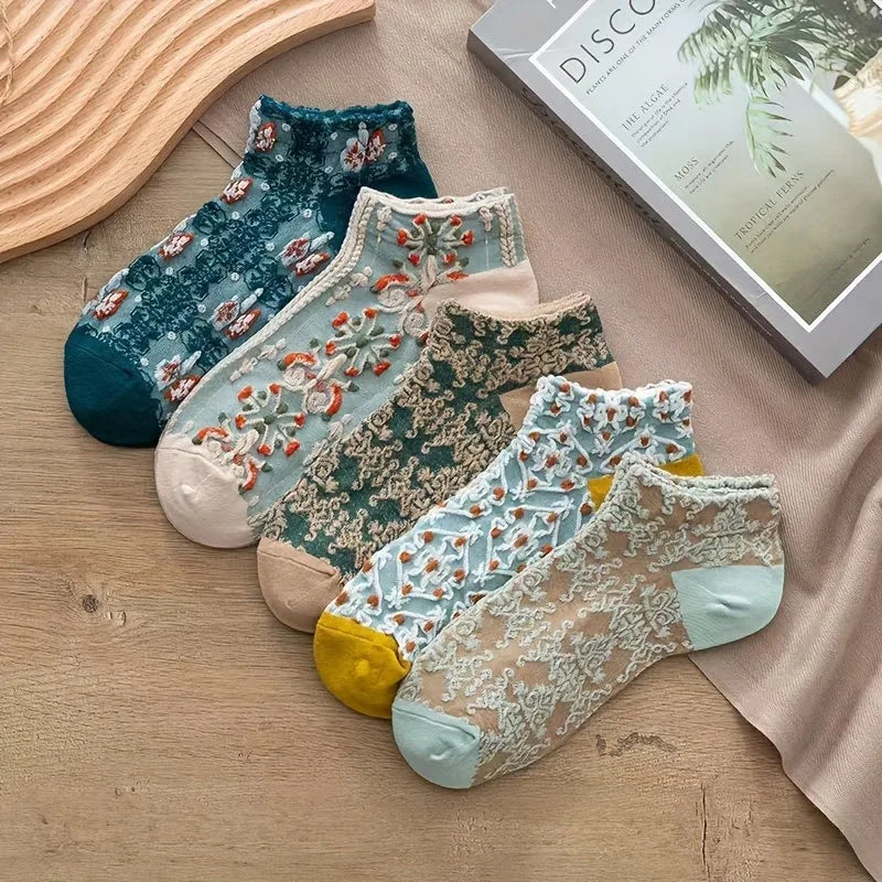 Monica Secrets | Embroidered Socks