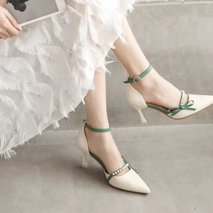 Monica Secrets | Pearl Bow Heel