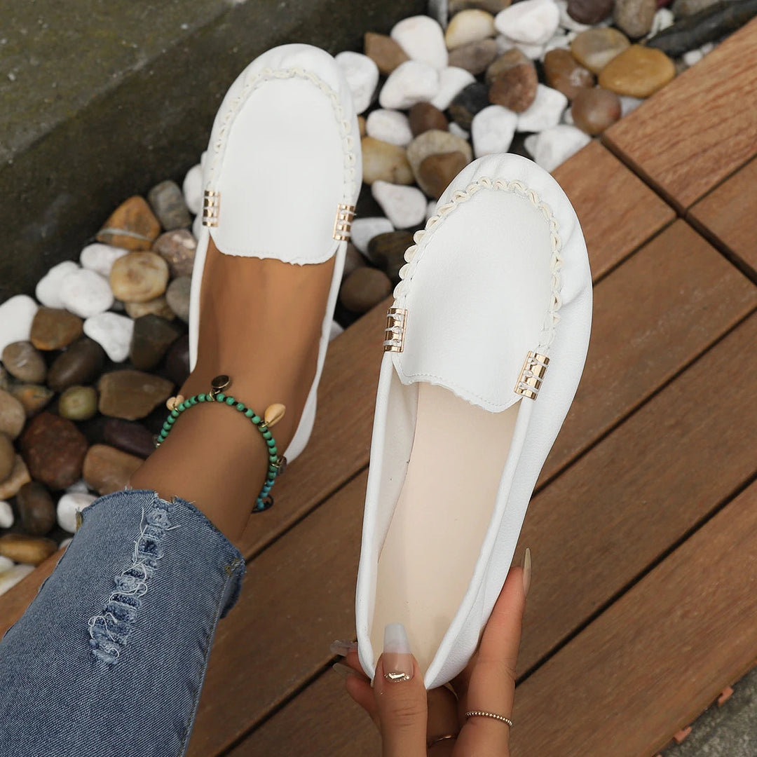 Monica Secrets | Denim Slip-On Flats