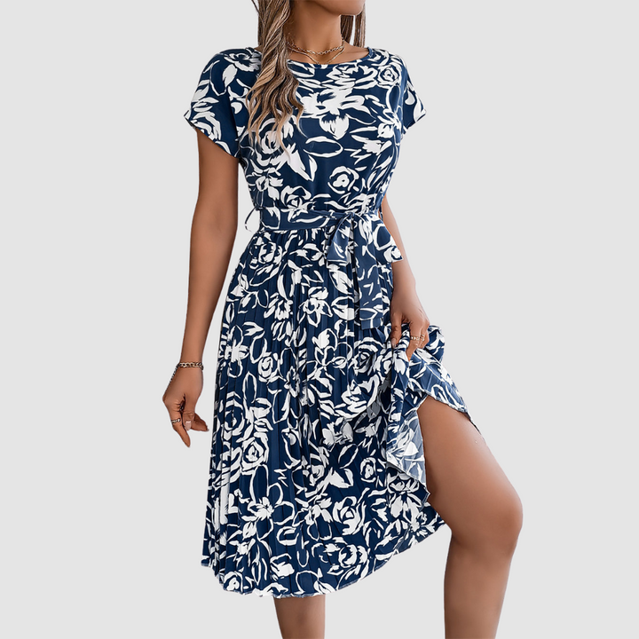 Fiona | Floral Pleated Dress