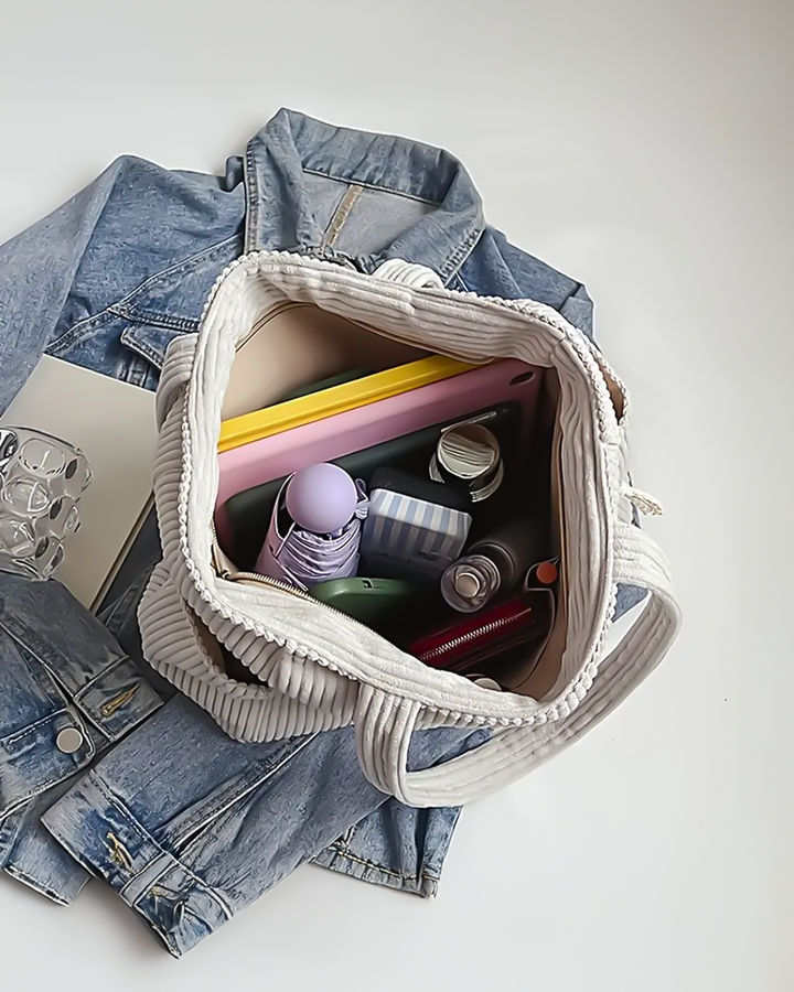 Elara | Ribbed Tote Bag