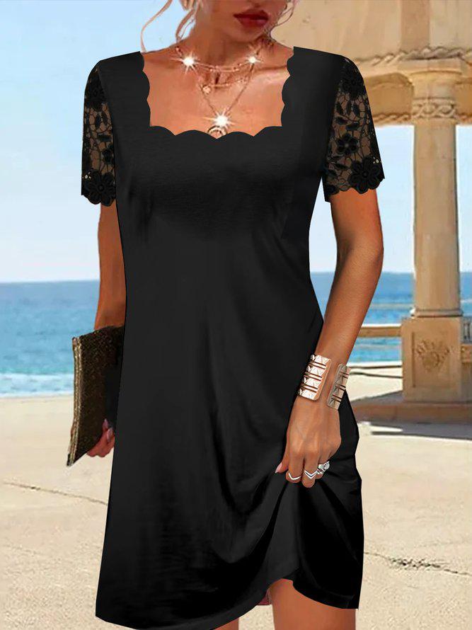 Cecilia | Scalloped Midi Dress