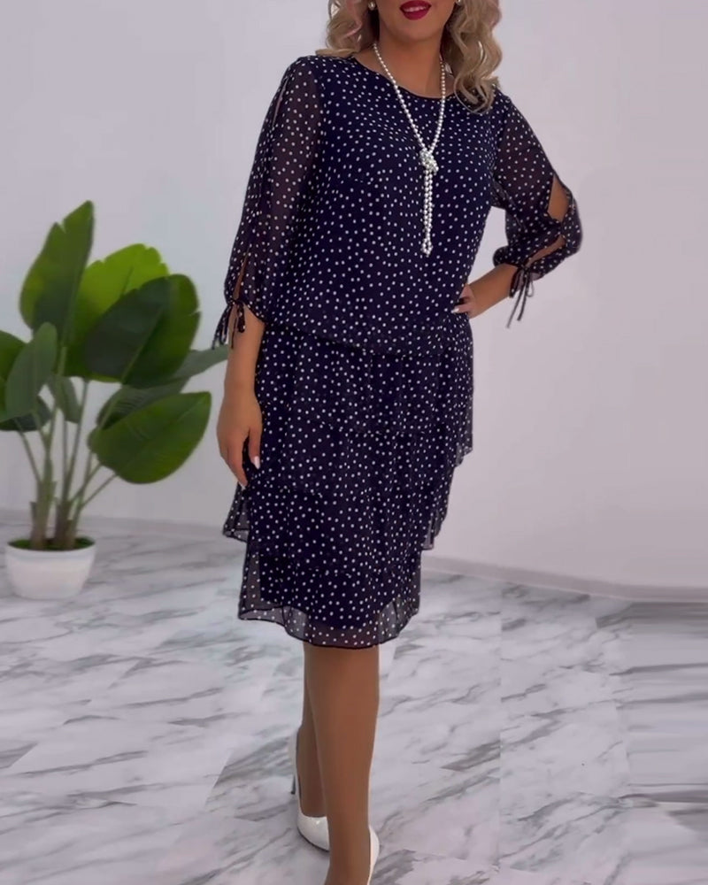 Sabrina | Layered Polka Dot Dress