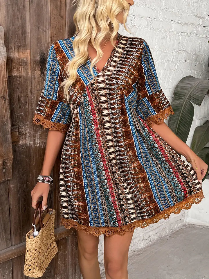 Amara | Bohemian V-Neck Dress
