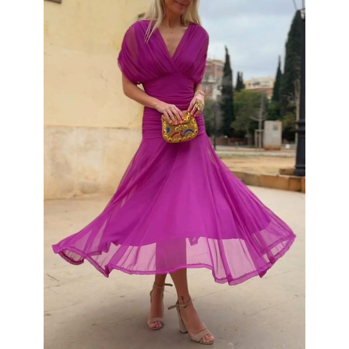 Monica Secrets | Mesh Flower Dress